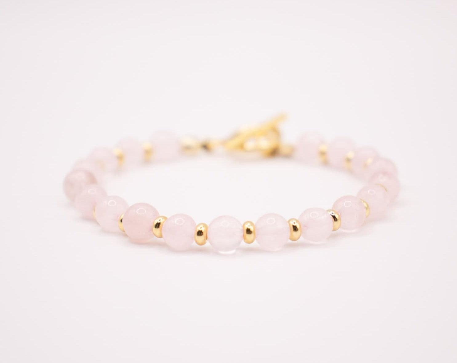 CIRCÉ | Rose Quartz and 18-carat gold-plated stainless steel bracelet-1