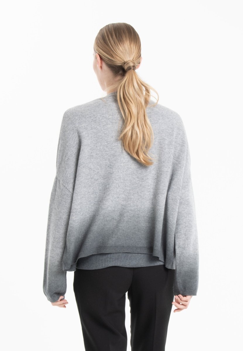 Gilet cachemire gris clair/gris anthracite femme - NAMI 12-2