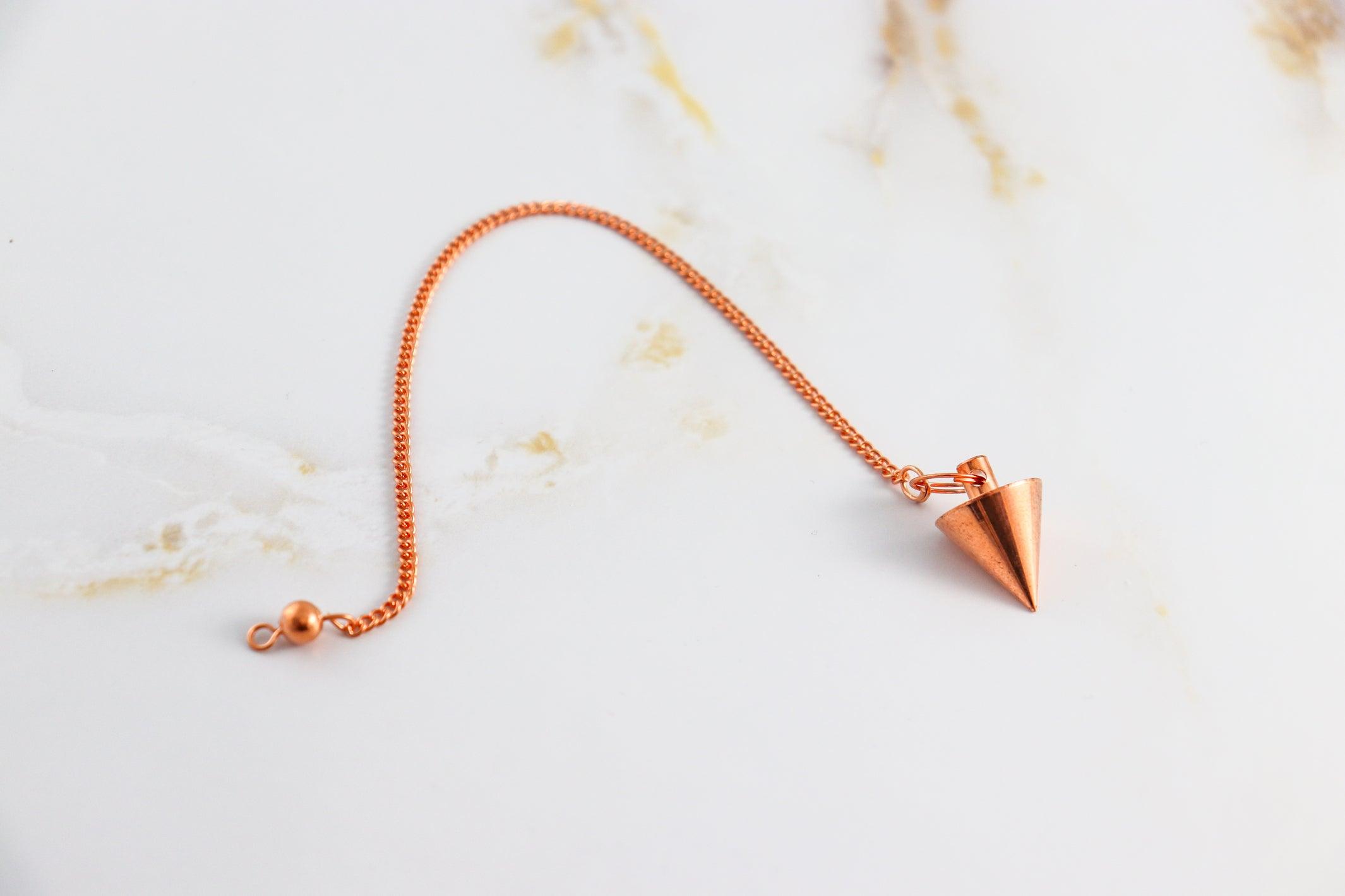 Cone-shaped clock - Brass, copper-plated-2